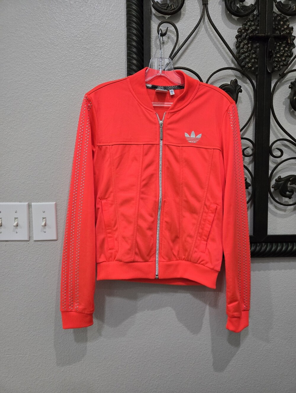 LIMITED EDITION!!! Fluorescent Orange Trefoil Adidas Jacket - Picture 4 of 11